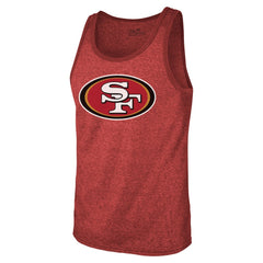 Christian McCaffrey San Francisco 49ers Majestic Threads Tri-Blend Player Name & Number Tank Top Scarlet