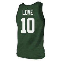 Jordan Love Green Bay Packers Majestic Threads Tri-Blend Player Name & Number Tank Top Green