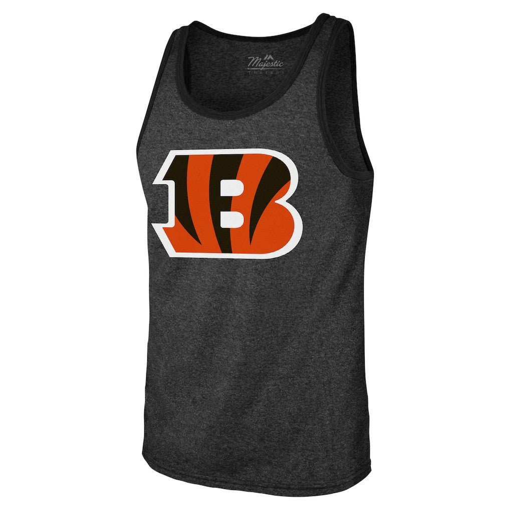 Joe Burrow Cincinnati Bengals Majestic Threads Tri-Blend Player Name & Number Tank Top Black