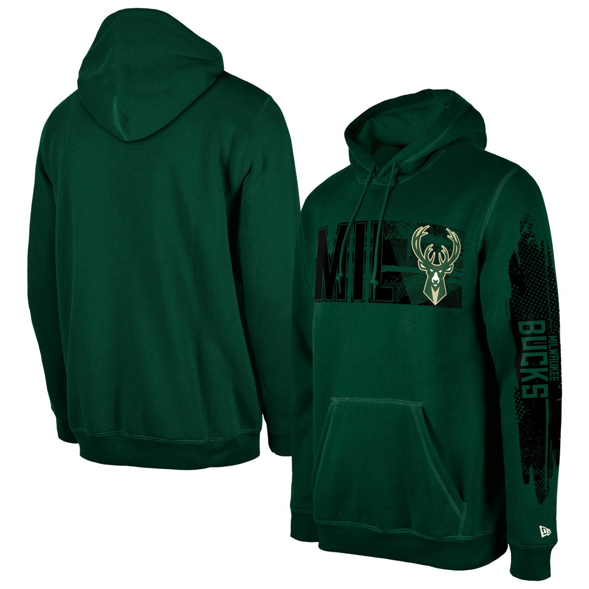 Milwaukee Bucks Tip-Off Collection Pullover Hoodie Hunter Green | New Era Near Me