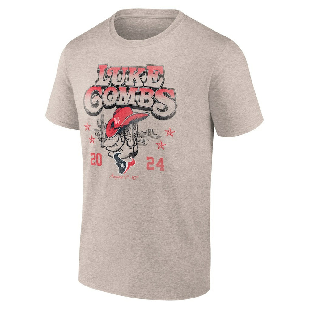 Fanatics Luke Combs x Houston Texans Growin' Up and Gettin' Old Tour T-Shirt Tan