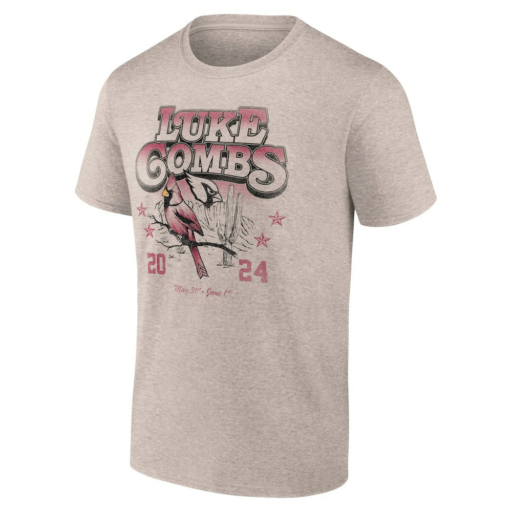 Fanatics Luke Combs x Arizona Cardinals Growin' Up and Gettin' Old Tour T-Shirt Tan
