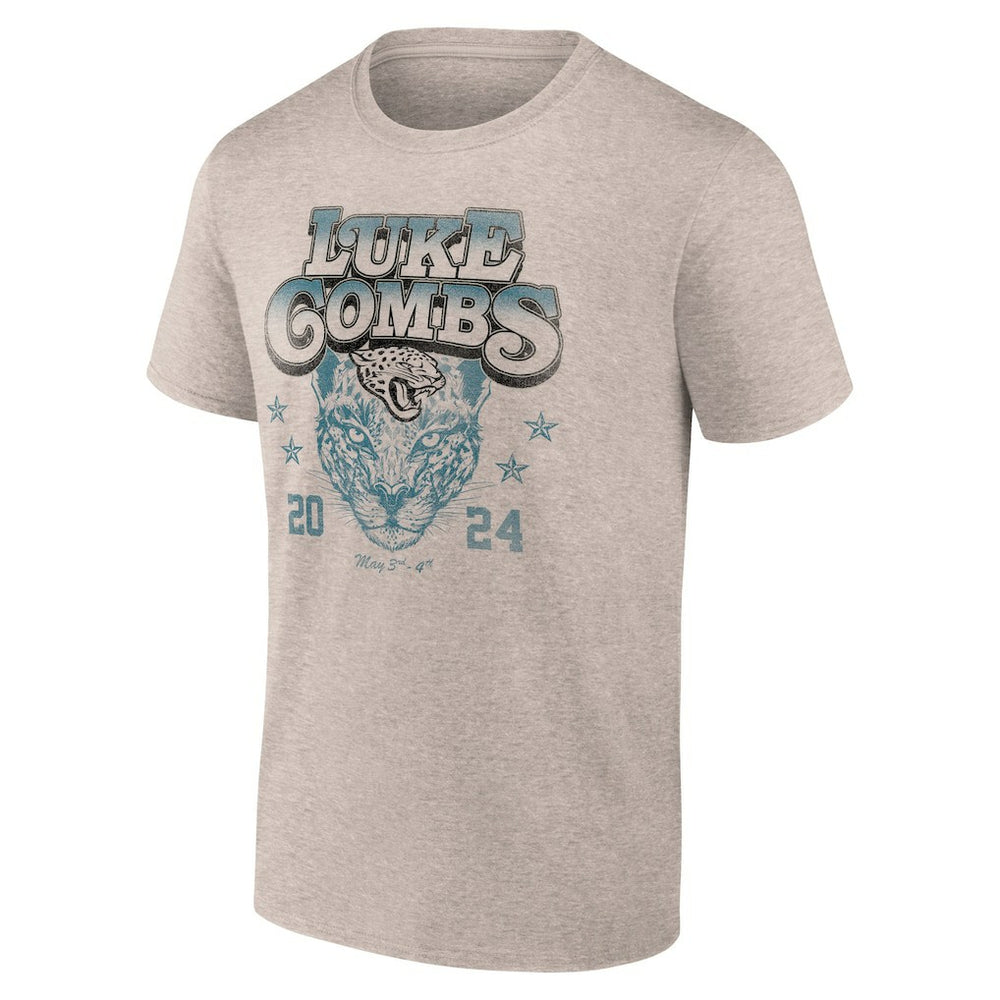 Fanatics Luke Combs x Jacksonville Jaguars Growin' Up and Gettin' Old Tour T-Shirt Tan