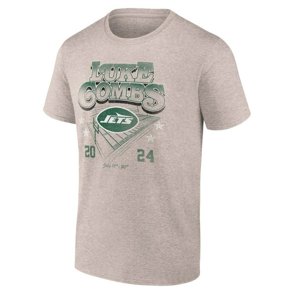 Fanatics Luke Combs x New York Jets Growin' Up and Gettin' Old Tour T-Shirt Tan