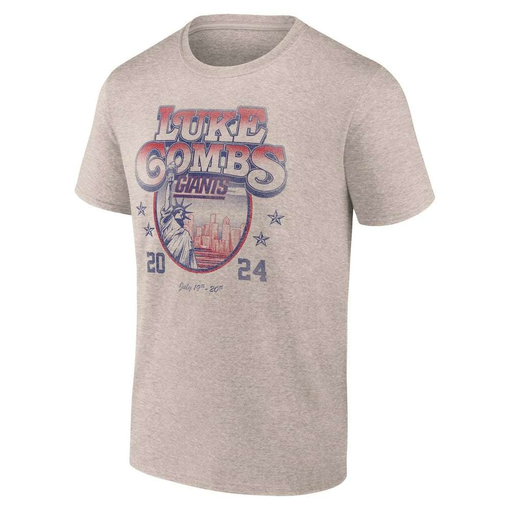 Fanatics Luke Combs x New York Giants Growin' Up and Gettin' Old Tour T-Shirt Tan
