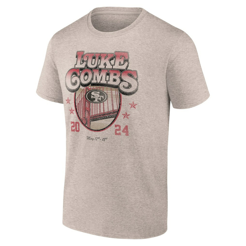 Fanatics Luke Combs x San Francisco 49ers Growin' Up and Gettin' Old Tour T-Shirt Tan