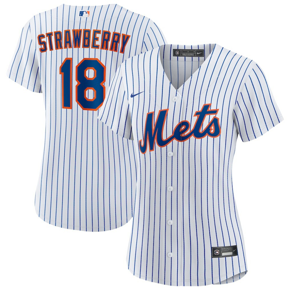 Darryl Strawberry New York Mets Nike Women's Home Replica Player Jersey - White - Nike Sale