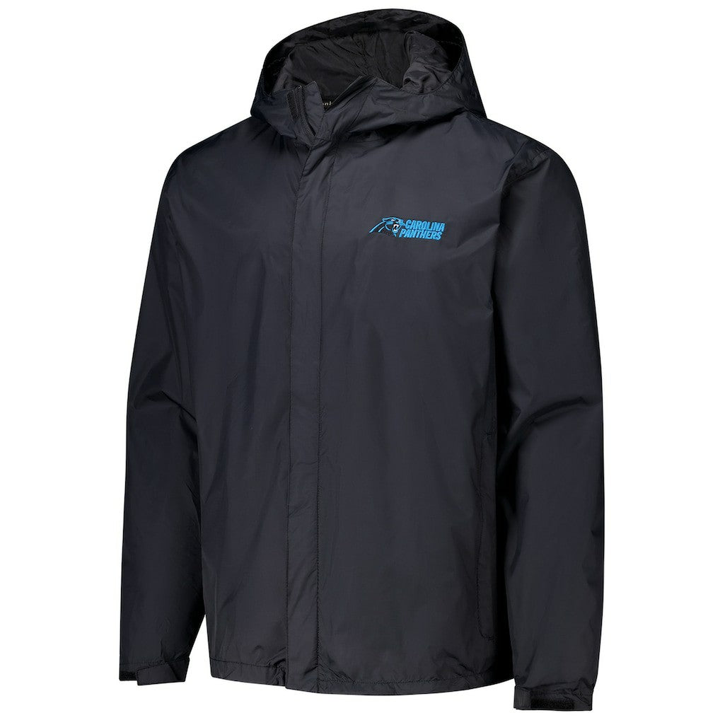 Carolina Panthers Dunbrooke Tropic Waterproof Packable Full-Zip Hoodie Jacket  Black