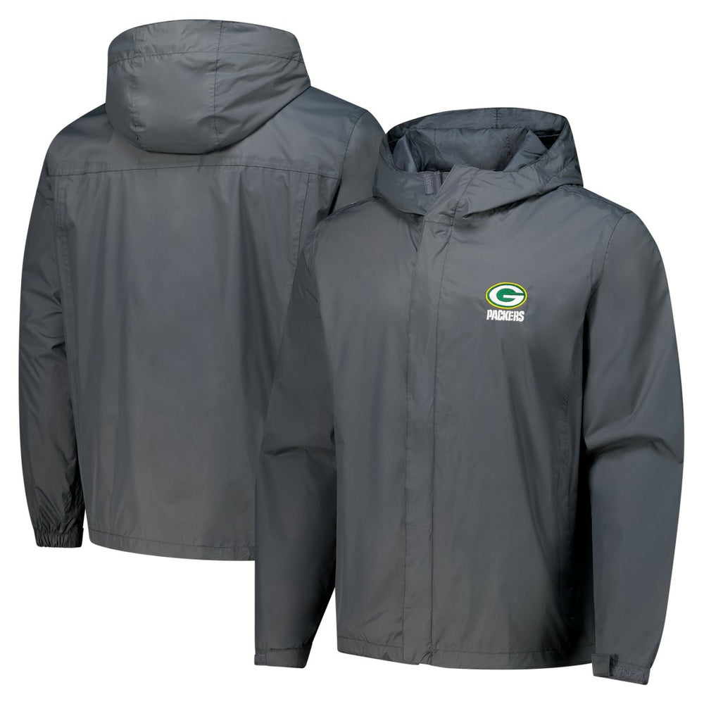 Green Bay Packers Dunbrooke Tropic Waterproof Packable Full-Zip Hoodie Jacket  Graphite