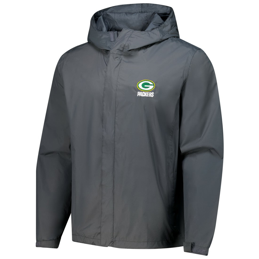 Green Bay Packers Dunbrooke Tropic Waterproof Packable Full-Zip Hoodie Jacket  Graphite