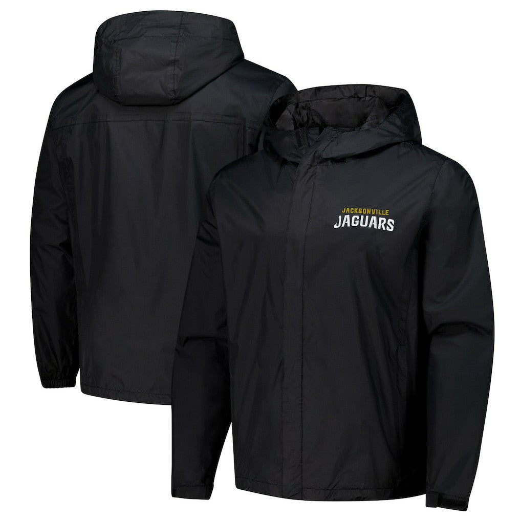Jacksonville Jaguars Dunbrooke Tropic Waterproof Packable Full-Zip Hoodie Jacket  Black