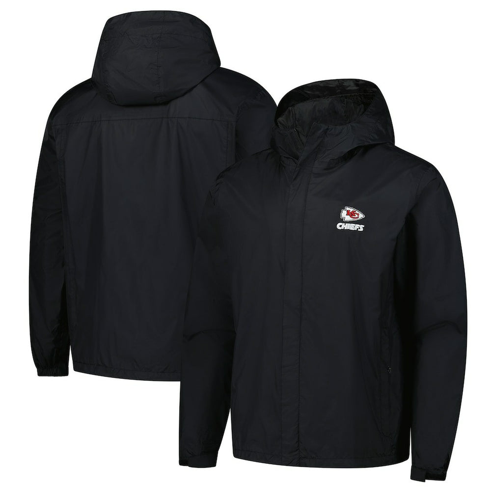 Kansas City Chiefs Dunbrooke Tropic Waterproof Packable Full-Zip Hoodie Jacket  Black