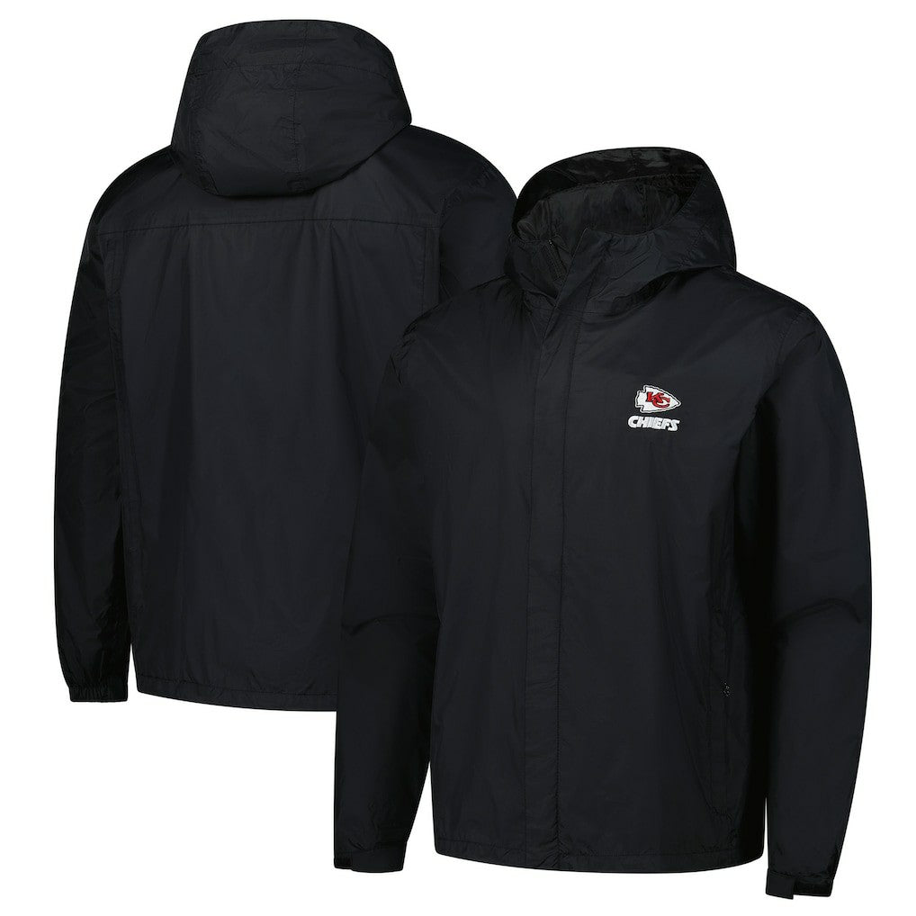 Kansas City Chiefs Dunbrooke Tropic Waterproof Packable Full-Zip Hoodie Jacket  Black