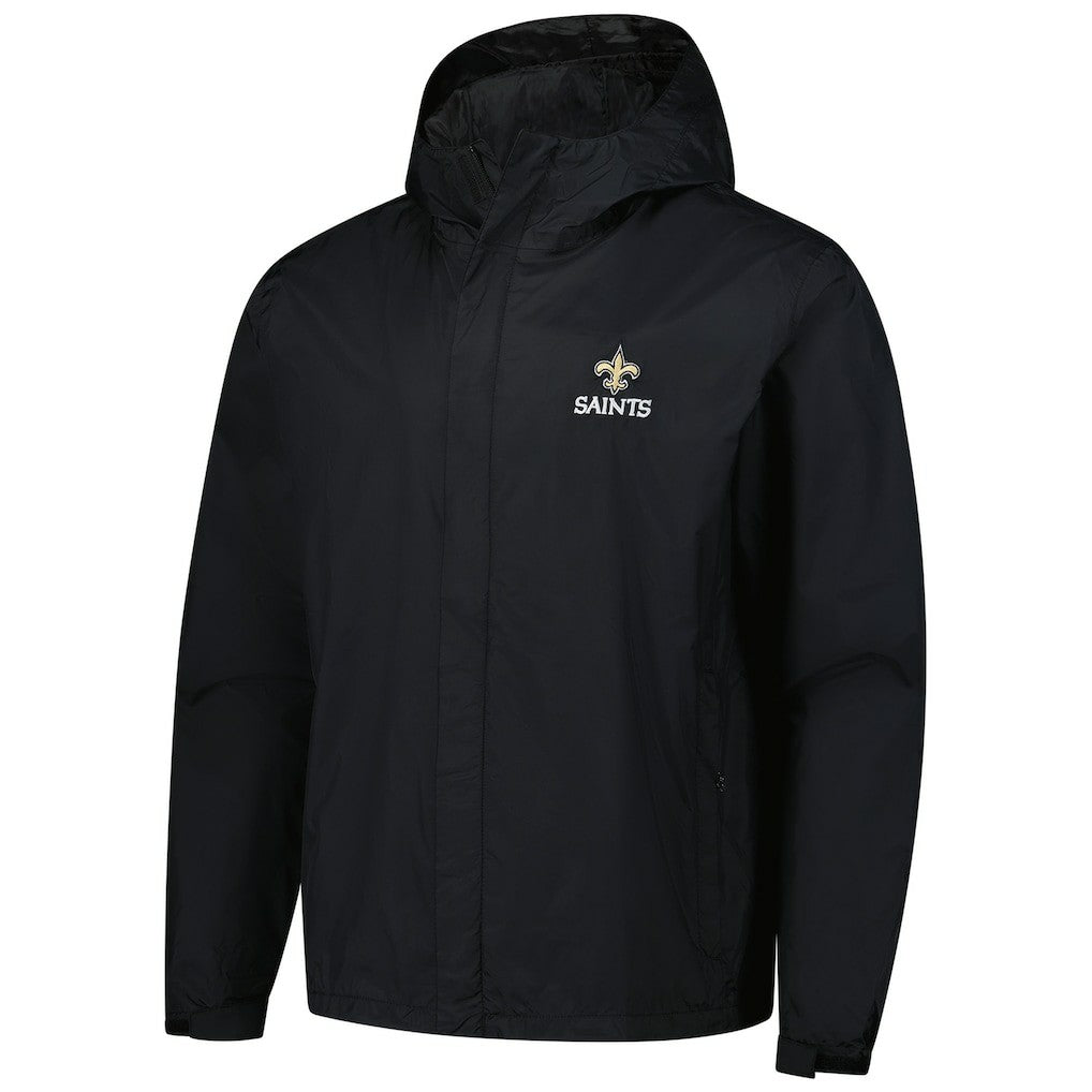New Orleans Saints Dunbrooke Tropic Waterproof Packable Full-Zip Hoodie Jacket  Black