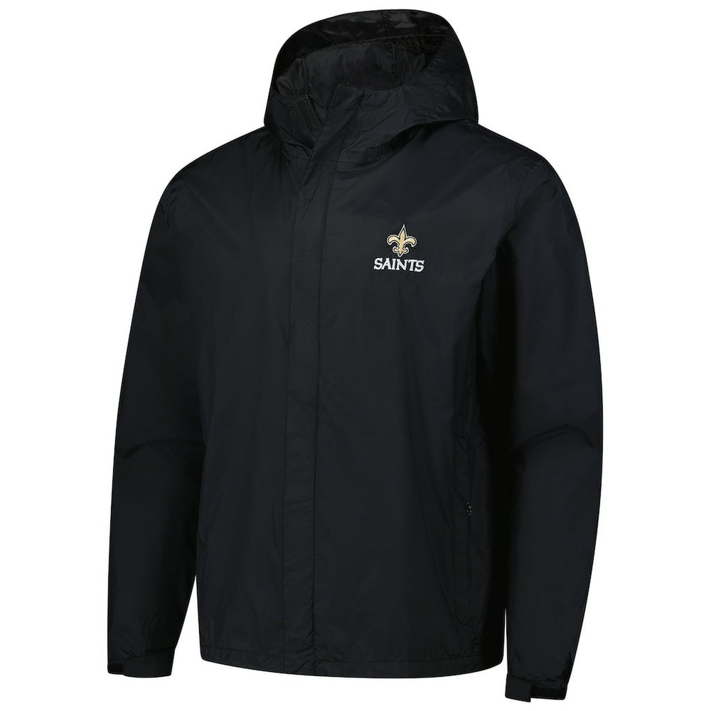 New Orleans Saints Dunbrooke Tropic Waterproof Packable Full-Zip Hoodie Jacket  Black