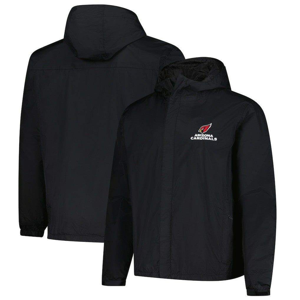 Arizona Cardinals Dunbrooke Tropic Waterproof Packable Full-Zip Hoodie Jacket  Black