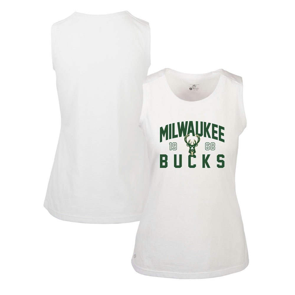 Milwaukee Bucks Levelwear Women's Macy Tank Top White