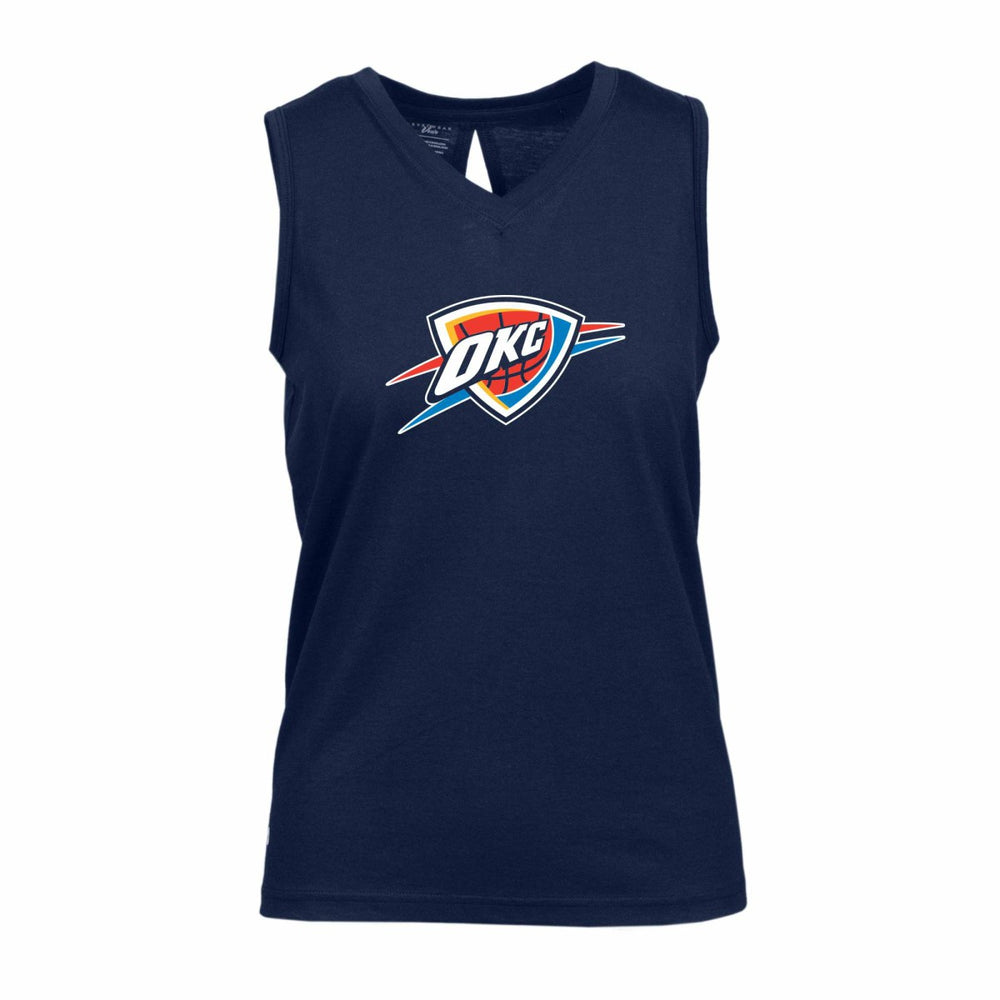 Oklahoma City Thunder Levelwear Women's Paisley Core V-Neck Tank Top Navy