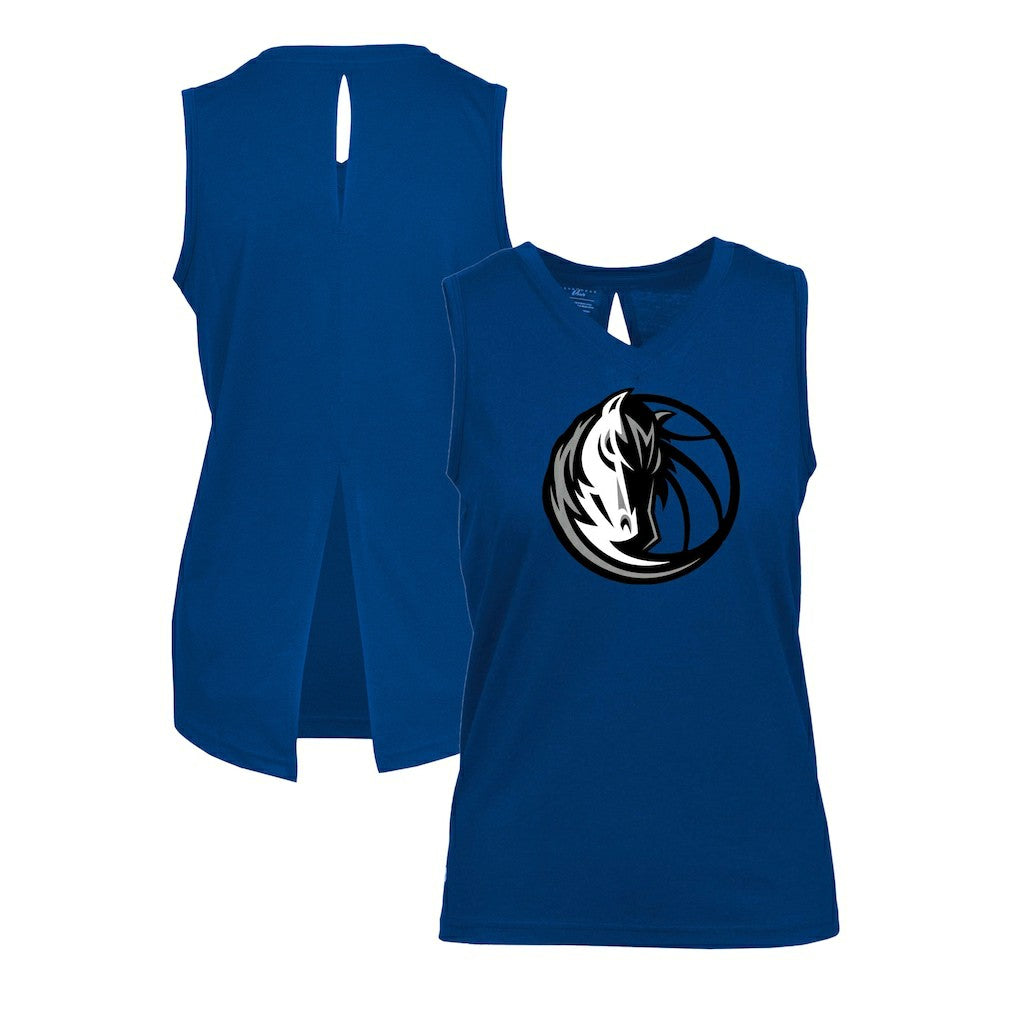 Dallas Mavericks Levelwear Women's Paisley Core V-Neck Tank Top Blue