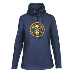 Denver Nuggets Levelwear Women's Loop Core Funnel Neck Pullover Sweatshirt Navy