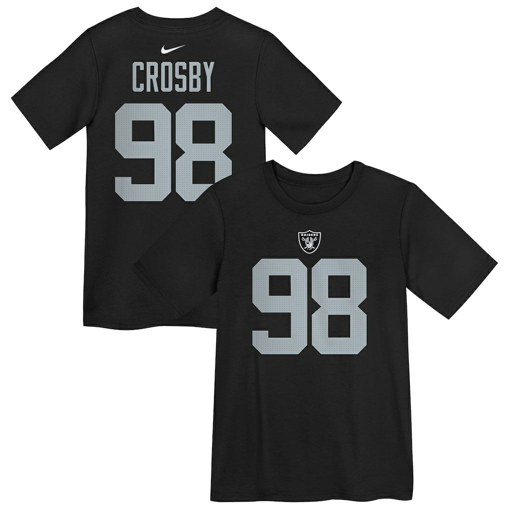 Nike Maxx Crosby Las Vegas Raiders Preschool Player Name & Number T-Shirt Black