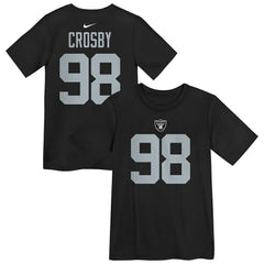 Nike Maxx Crosby Las Vegas Raiders Preschool Player Name & Number T-Shirt Black