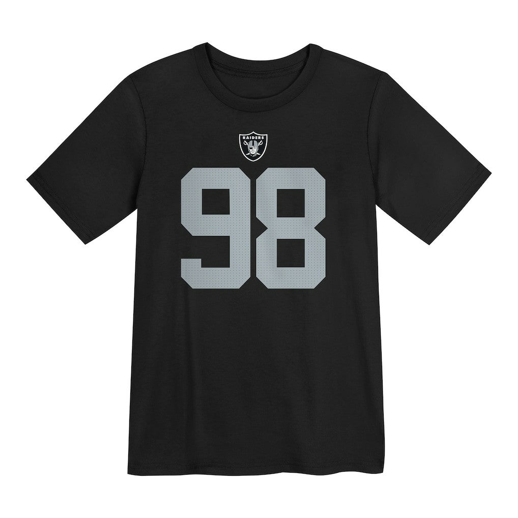 Nike Maxx Crosby Las Vegas Raiders Preschool Player Name & Number T-Shirt Black