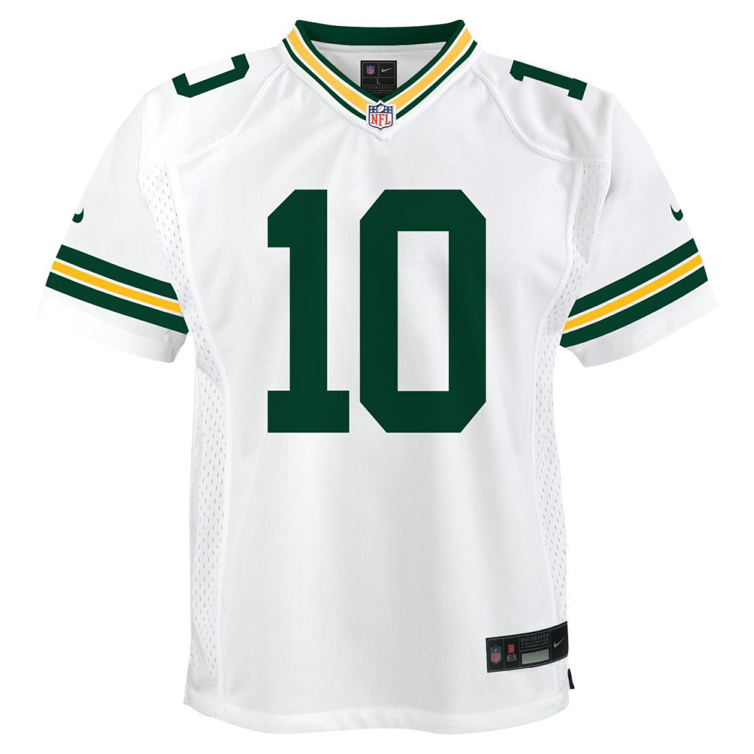 Nike Jordan Love Green Bay Packers Youth Game Jersey White