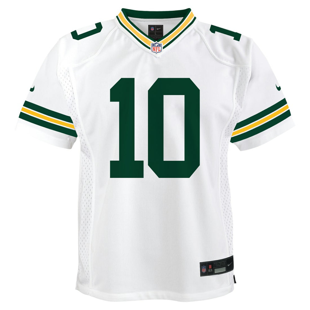 Nike Jordan Love Green Bay Packers Youth Game Jersey White