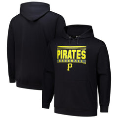 Pittsburgh Pirates   Stack Fleece Pullover Hoodie - Black - MLB on Sale