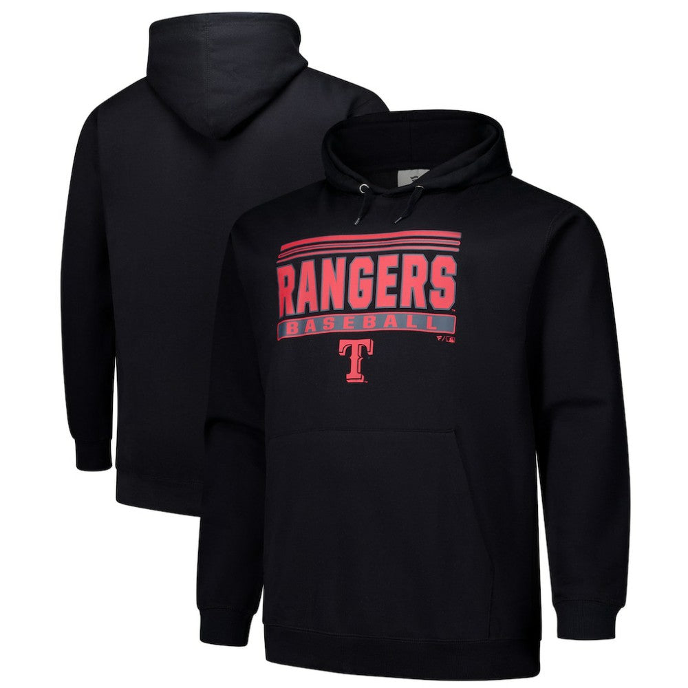Texas Rangers   Stack Fleece Pullover Hoodie - Black - MLB on Sale
