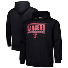 Texas Rangers   Stack Fleece Pullover Hoodie - Black - MLB on Sale