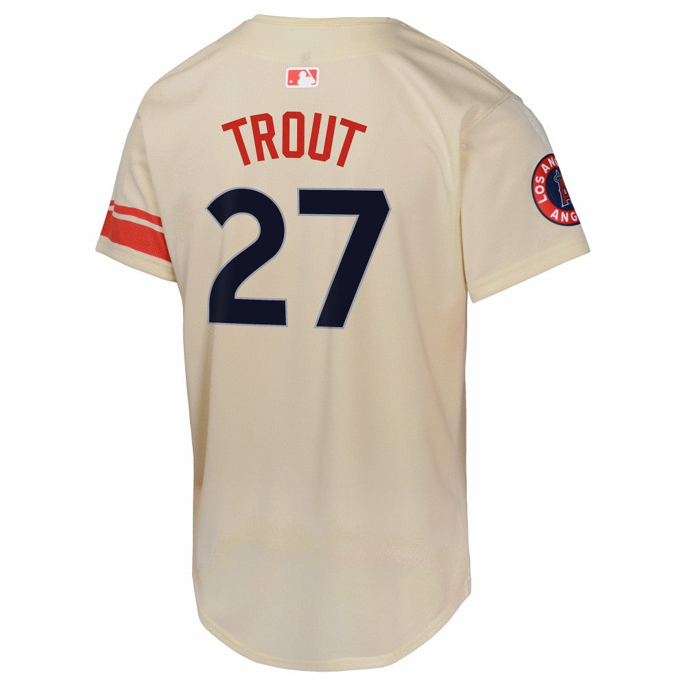 Mike Trout Los Angeles Angels Nike Youth City Connect Limited Player Jersey - Cream - Nike Sale