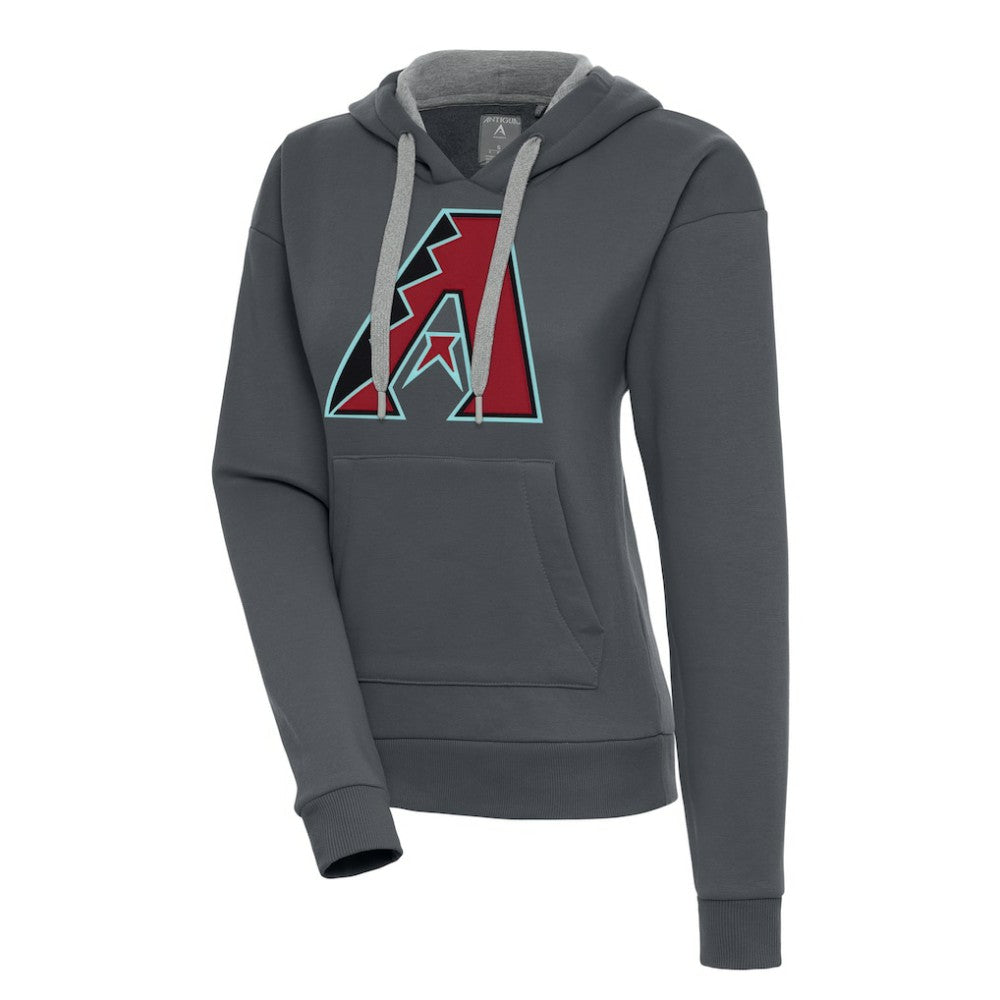 Arizona Diamondbacks Antigua Women's Victory Pullover Hoodie - Charcoal - MLB on Sale