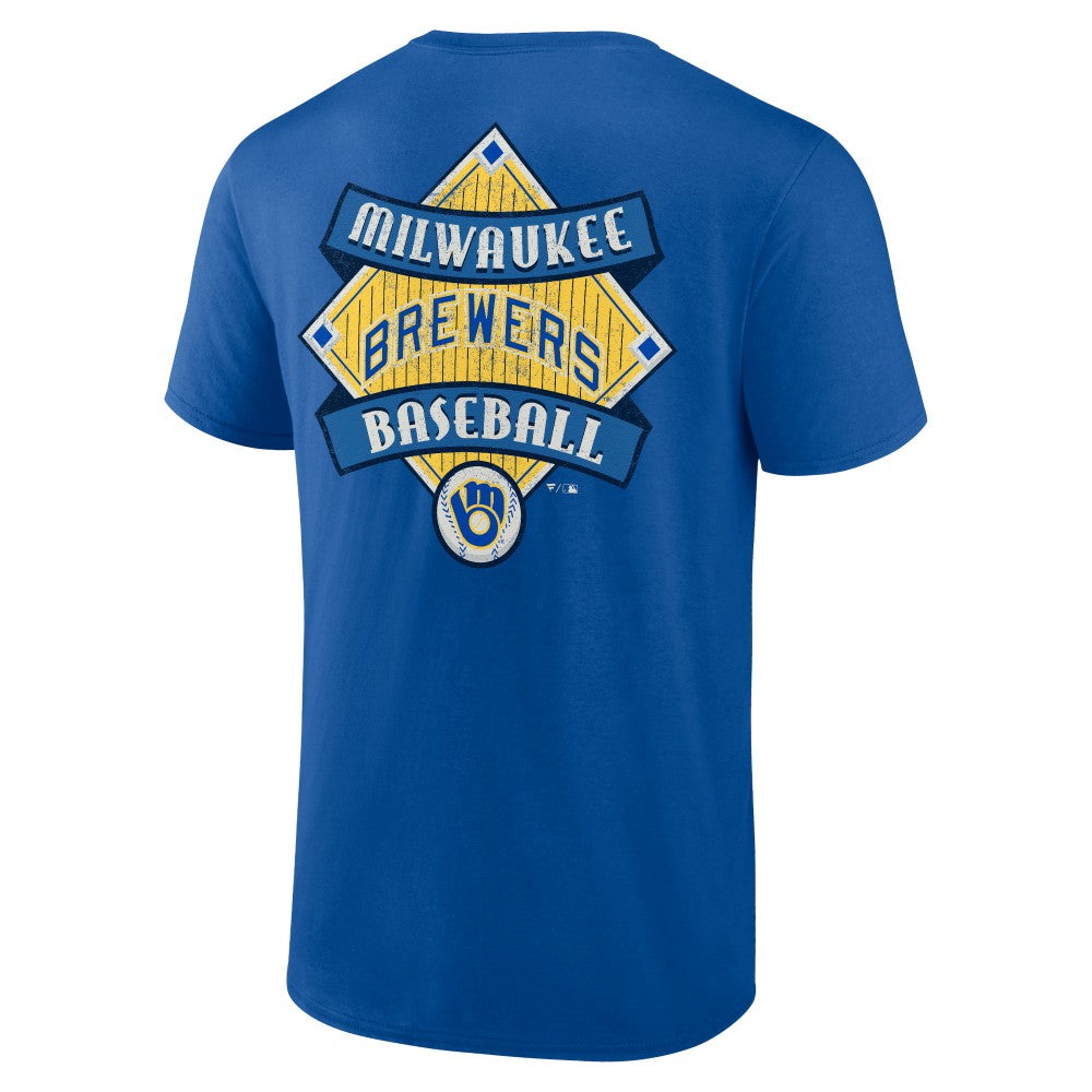 Milwaukee Brewers Cooperstown Collection Field Play T-Shirt - Royal - MLB Lifestyle