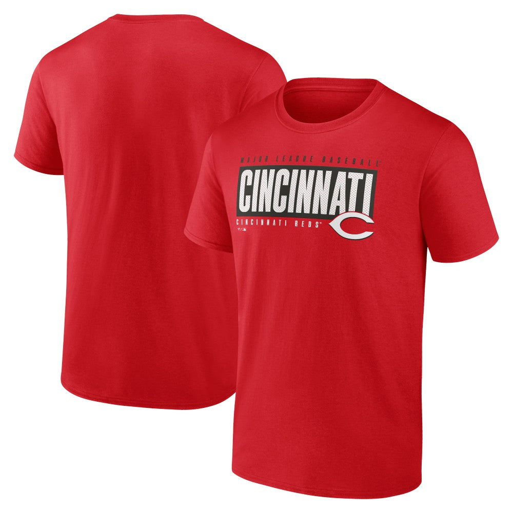 Cincinnati Reds Blocked Out T-Shirt - Red - MLB Discount