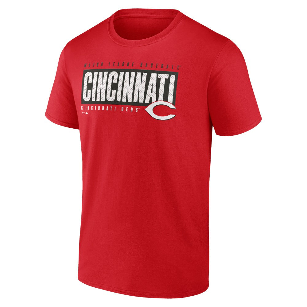 Cincinnati Reds Blocked Out T-Shirt - Red - MLB Discount