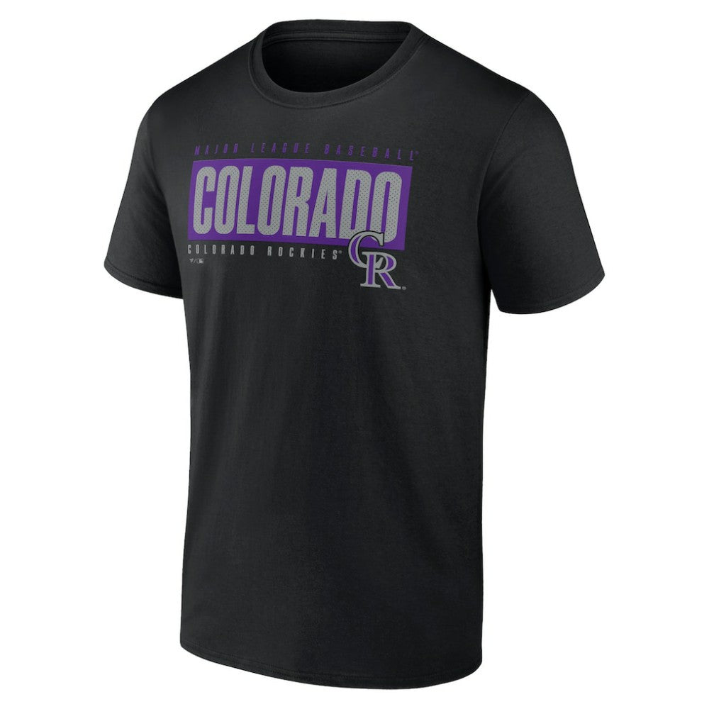 Colorado Rockies Blocked Out T-Shirt - Black - MLB Discount