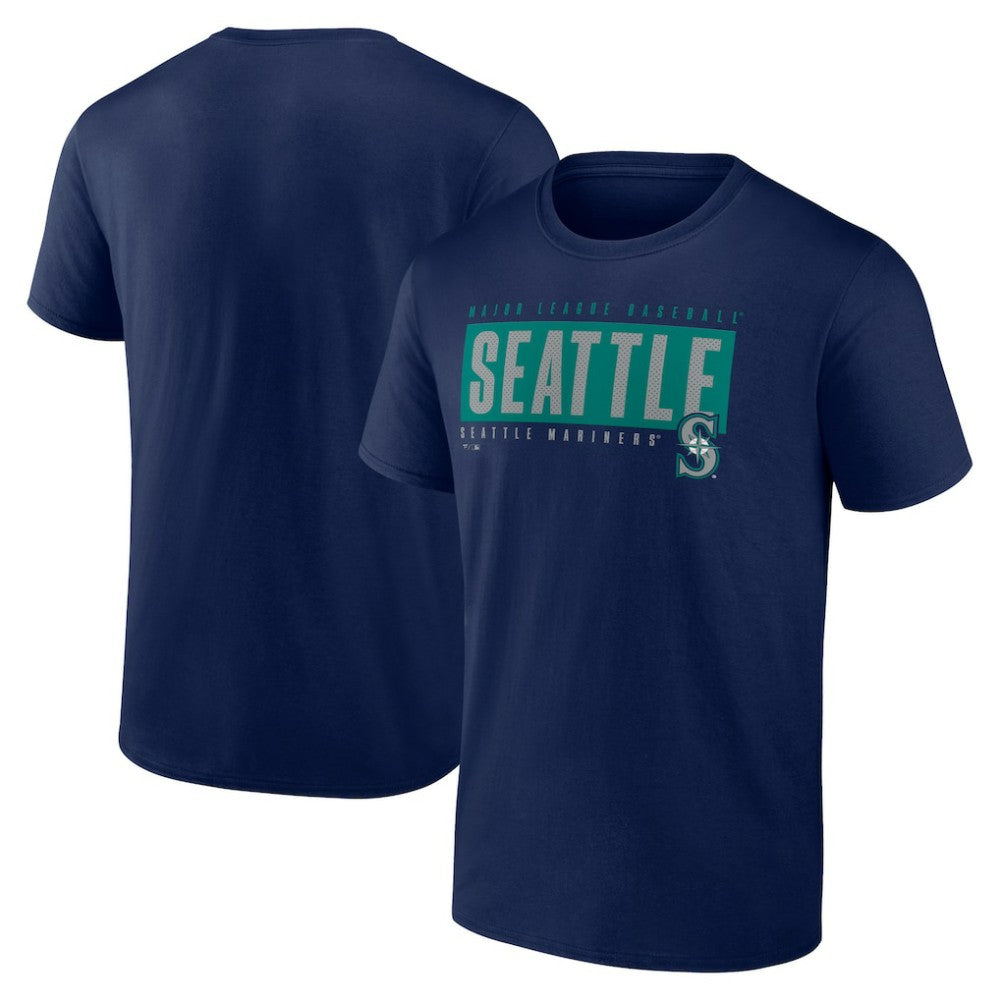 Seattle Mariners Blocked Out T-Shirt - Navy - MLB Lifestyle