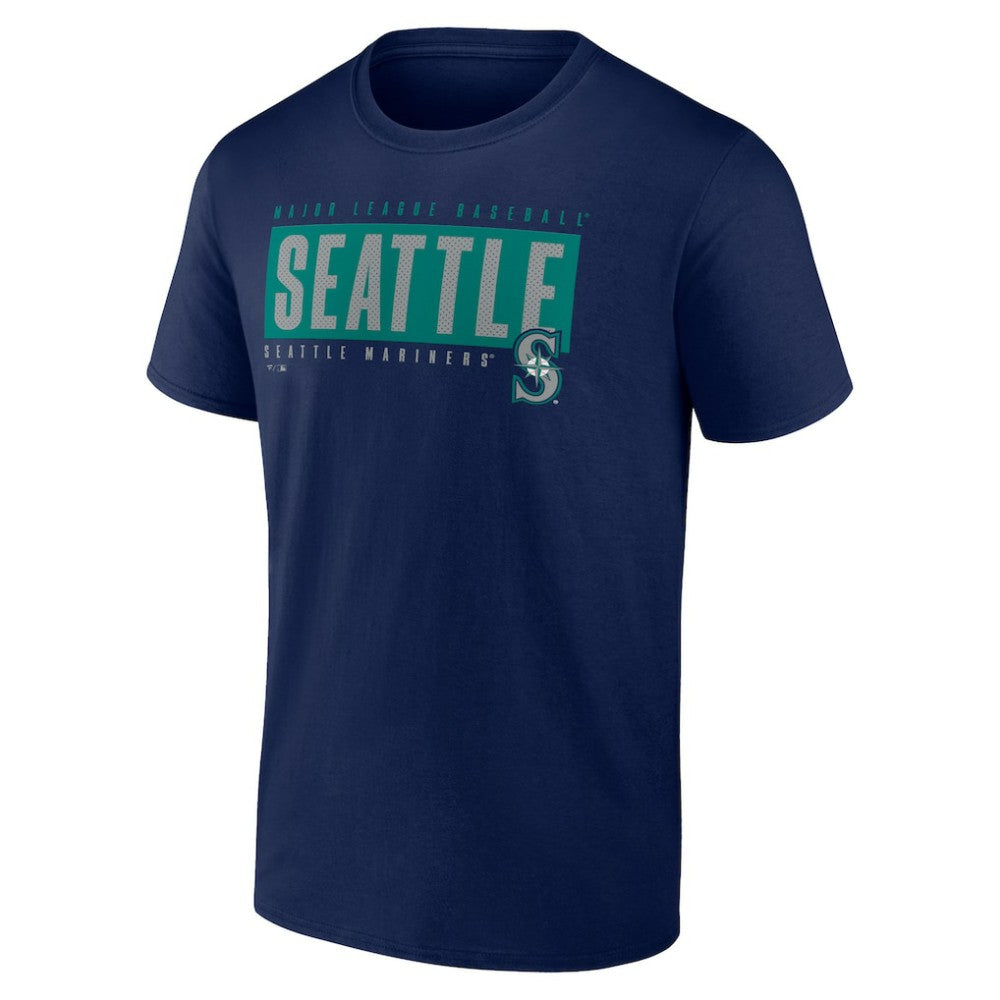 Seattle Mariners Blocked Out T-Shirt - Navy - MLB Lifestyle