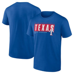 Texas Rangers Blocked Out T-Shirt - Royal - MLB Discount