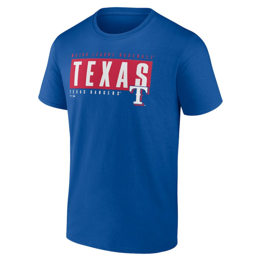 Texas Rangers Blocked Out T-Shirt - Royal - MLB Discount