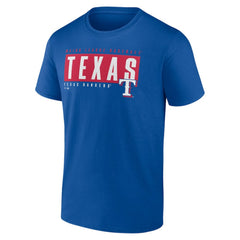 Texas Rangers Blocked Out T-Shirt - Royal - MLB Discount