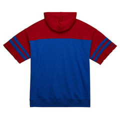 Mitchell & Ness New England Patriots Off Field Vintage Logo Short Sleeve Pullover Hoodie Royal