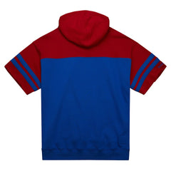 Mitchell & Ness New York Giants Off Field Vintage Logo Short Sleeve Pullover Hoodie Royal