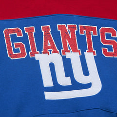 Mitchell & Ness New York Giants Off Field Vintage Logo Short Sleeve Pullover Hoodie Royal