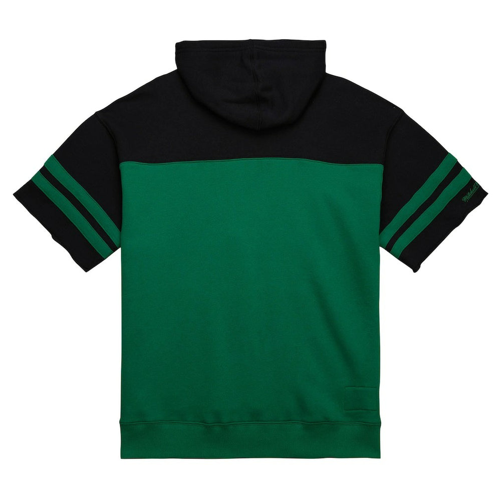 Mitchell & Ness New York Jets Off Field Vintage Logo Short Sleeve Pullover Hoodie Kelly Green