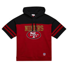Mitchell & Ness San Francisco 49ers Off Field Vintage Logo Short Sleeve Pullover Hoodie Scarlet