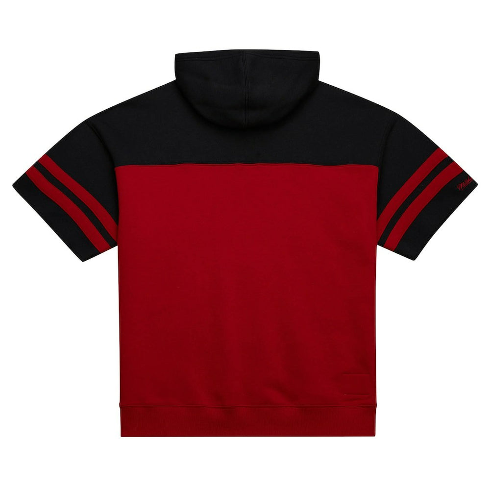 Mitchell & Ness San Francisco 49ers Off Field Vintage Logo Short Sleeve Pullover Hoodie Scarlet