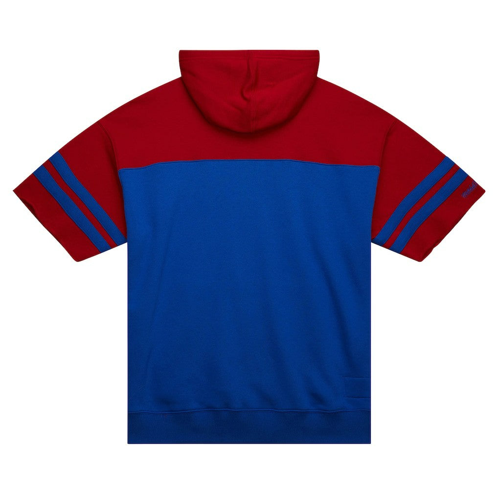 Mitchell & Ness Buffalo Bills Off Field Vintage Logo Short Sleeve Pullover Hoodie Royal